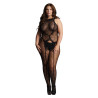 Le Désir Combinaison CROTCHLESS LEOPARD Noire